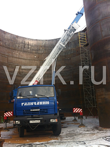 Монтаж вертикального стального резервуара РВС 5000м3 (высота стенки 18м)