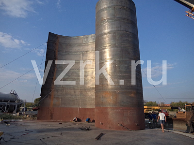 Разворот стенки РВС5000, Н 14метров, Курск август 2014_0